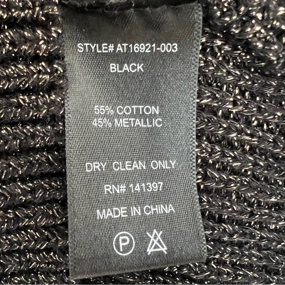 ASTR The Label Black Gold Square Neck Metallic Sweater - Picture 6 of 11